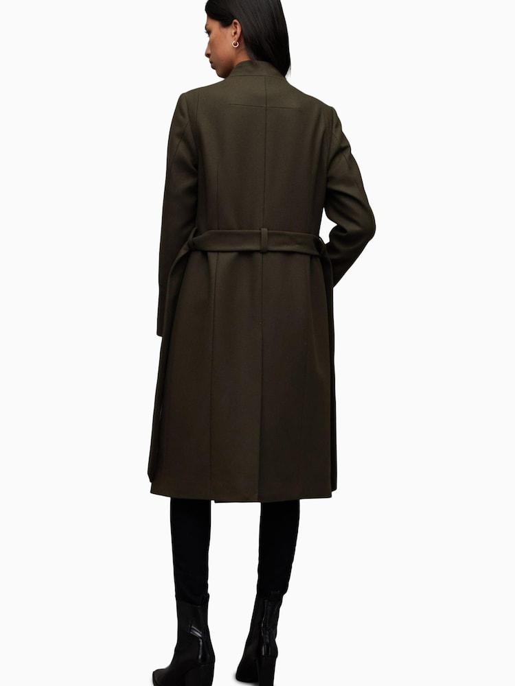AllSaints Green Riley Coat - Image 2 of 7