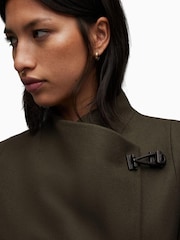AllSaints Green Riley Coat - Image 5 of 7