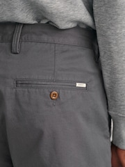 GANT Antracite Grey Regular Fit Cotton Twill Chino Trousers - Image 4 of 5