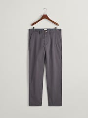 GANT Antracite Grey Regular Fit Cotton Twill Chino Trousers - Image 5 of 5