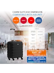 Flight Knight 56x45x25cm EasyJet Overhead 4 Wheel ABS Hard Case Cabin Carry On Hand Luggage - Image 4 of 7
