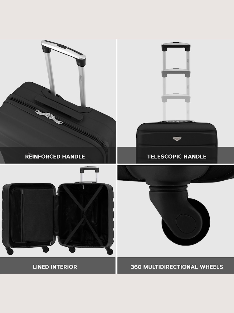 Flight Knight 56x45x25cm EasyJet Overhead 4 Wheel ABS Hard Case Cabin Carry On Hand Luggage - Image 7 of 7