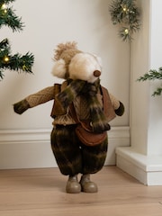 Scottish Everlastings Ltd Brown Plush Traditional Santa Christmas Decoration - Image 1 of 3