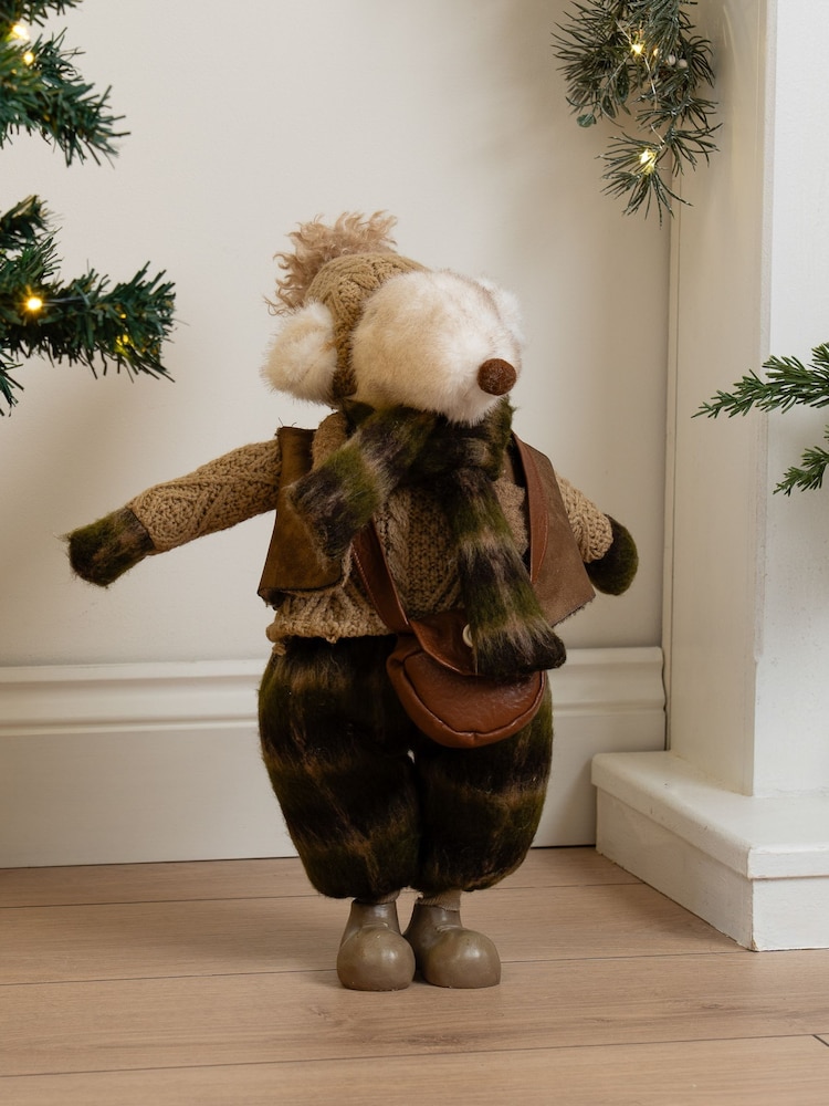 Scottish Everlastings Ltd Brown Plush Traditional Santa Christmas Decoration - Image 1 of 3