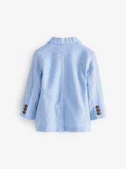 Blue Linen Blend Blazer (3mths-9yrs) - Image 6 of 7