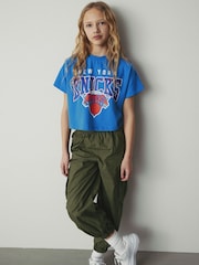 Blue New York Knicks NBA Boxy Graphic T-Shirt (3-16yrs) - Image 2 of 8