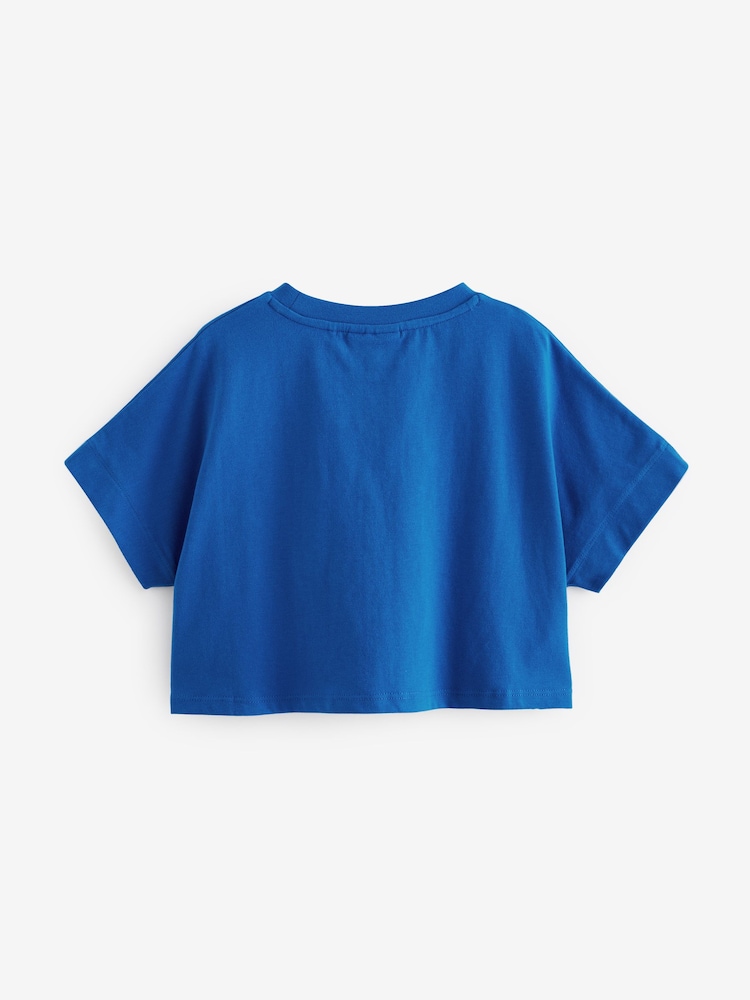 Blue New York Knicks NBA Boxy Graphic T-Shirt (3-16yrs) - Image 7 of 8