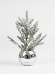 Scottish Everlastings Ltd Silver Mirrorball Potted Christmas Tree - Image 2 of 3