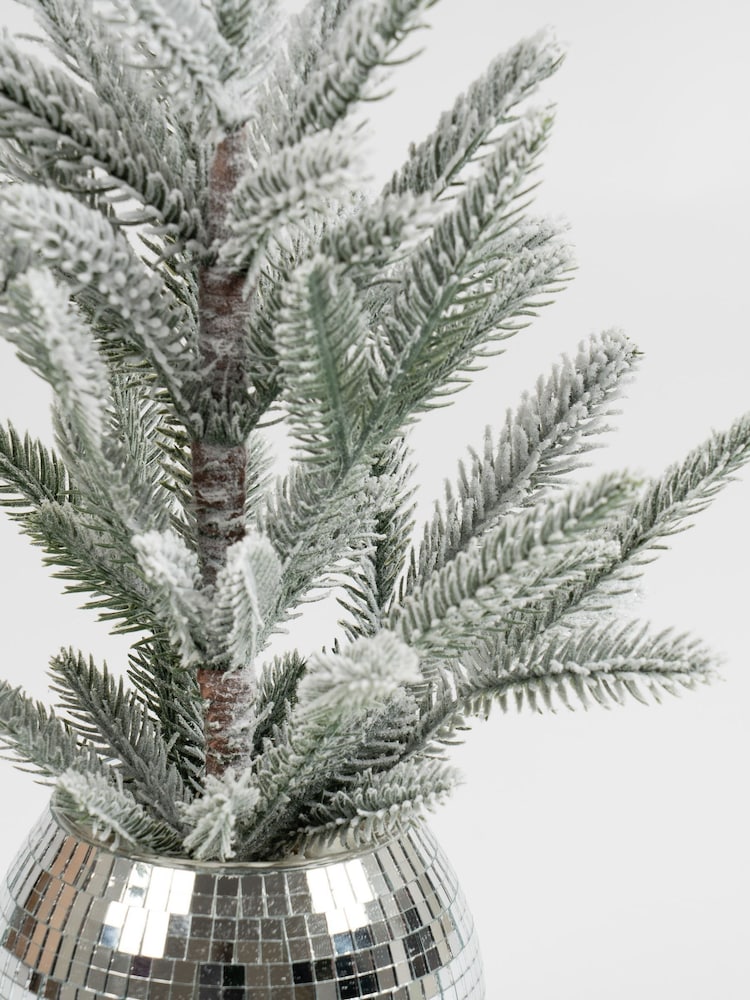 Scottish Everlastings Ltd Silver Mirrorball Potted Christmas Tree - Image 3 of 3 Scottish Everlastings Ltd Silver Mirrorball Potted Christmas Tree - Image 3 of 3