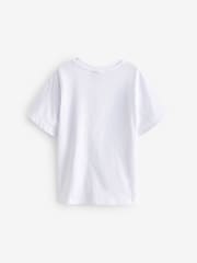 White LA Lakers NBA Oversized Graphic T-Shirt (3-16yrs) - Image 6 of 7