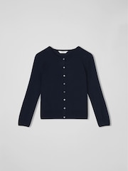 LK Bennett Blue Bonnie Merino Wool Cardigan - Image 4 of 4
