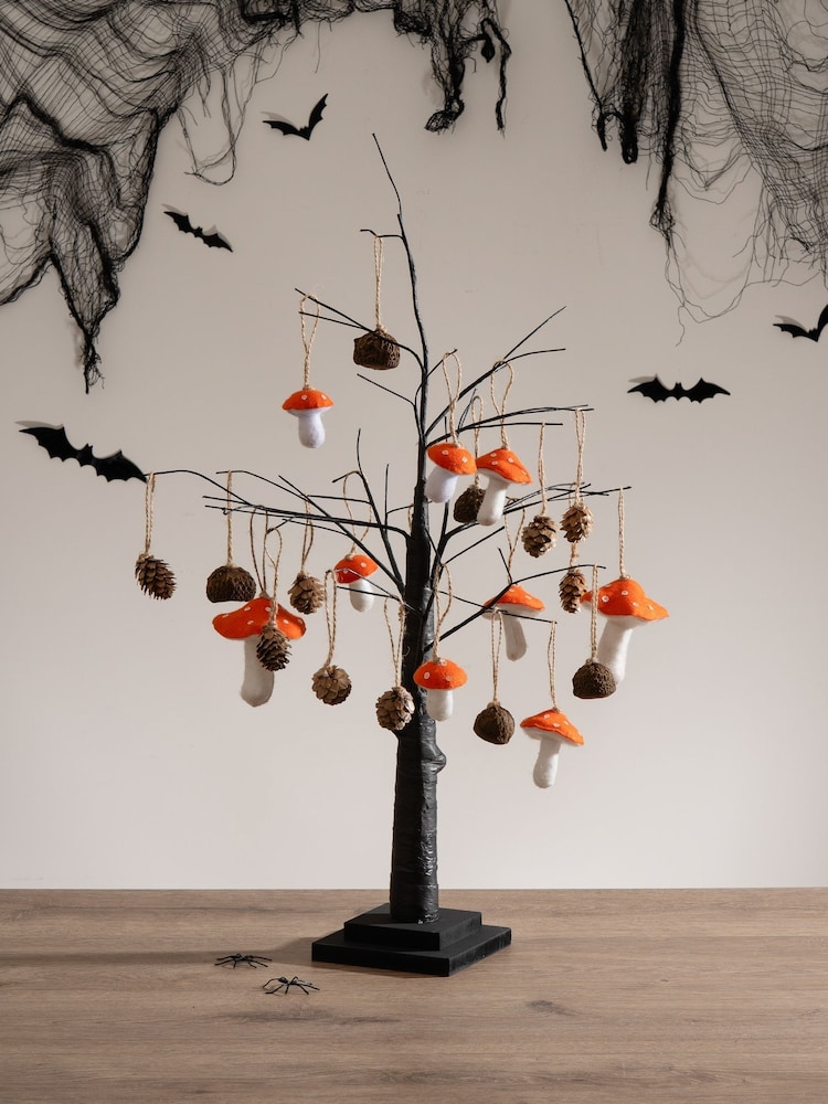 Scottish Everlastings Ltd Brown Hanging Toadstools & Acorns with Twig Tree - Image 1 of 3 Scottish Everlastings Ltd Brown Hanging Toadstools & Acorns with Twig Tree - Image 1 of 3