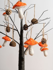 Scottish Everlastings Ltd Brown Hanging Toadstools & Acorns with Twig Tree - Image 3 of 3