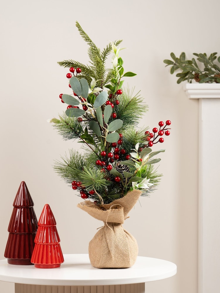 Scottish Everlastings Ltd Green Artificial Christmas Tree with Berries - Image 1 of 3 Scottish Everlastings Ltd Green Artificial Christmas Tree with Berries - Image 1 of 3