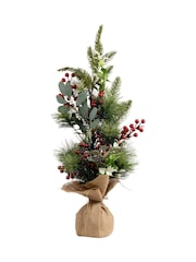Scottish Everlastings Ltd Green Artificial Christmas Tree with Berries - Image 2 of 3