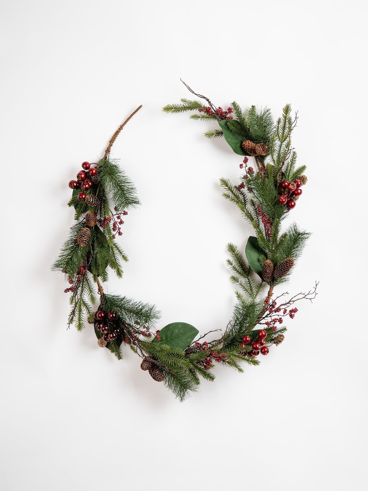Scottish Everlastings Ltd Green Classic Christmas Garland - Image 2 of 3 Scottish Everlastings Ltd Green Classic Christmas Garland - Image 2 of 3