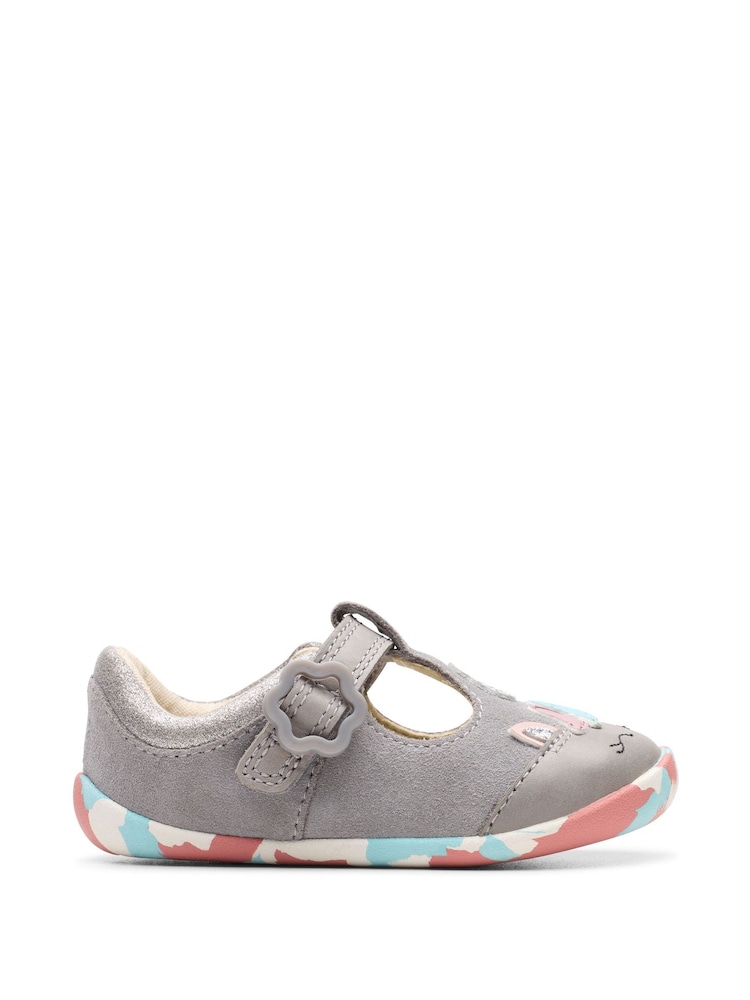 Clarks Grey Standard Fit (F) First Walker Myth Shoes - Image 1 of 7 Clarks Grey Standard Fit (F) First Walker Myth Shoes - Image 1 of 7