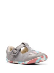 Clarks Grey Standard Fit (F) First Walker Myth  Shoes - Image 7 of 7
