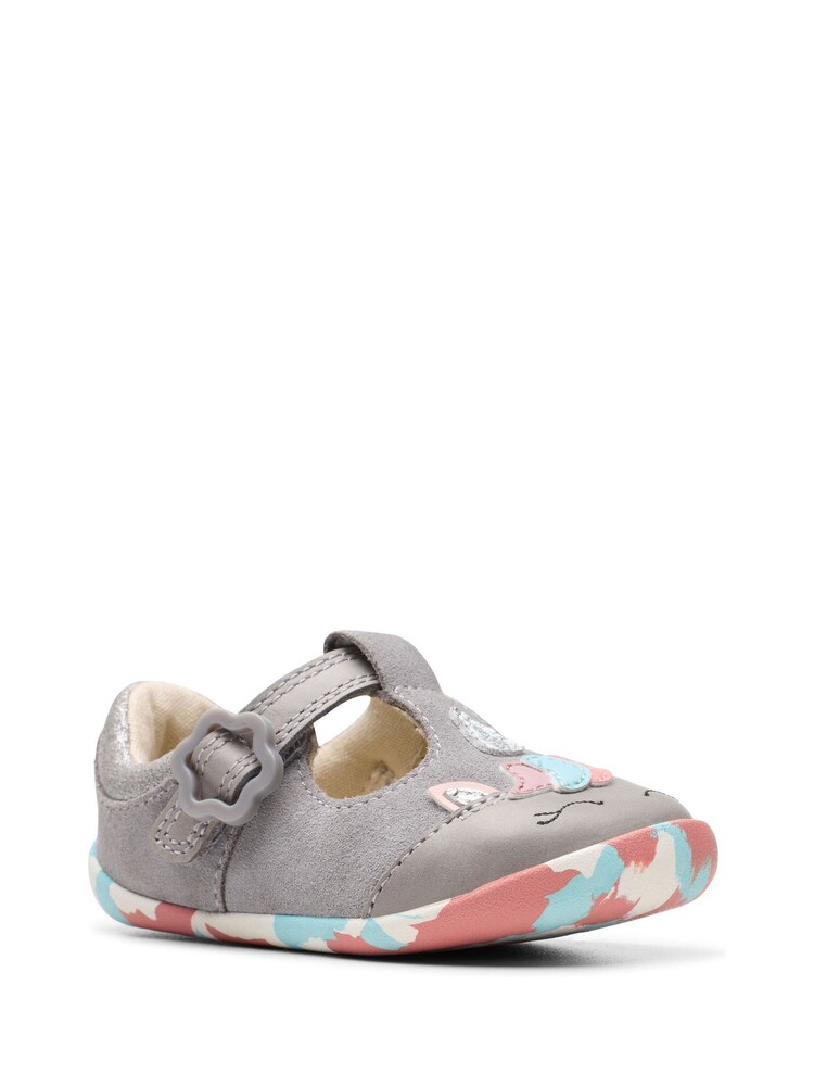 Clarks Grey Standard Fit (F) First Walker Myth  Shoes - Image 7 of 7