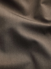 Chocolate Brown Slim Fit Easy Care Single Cuff Shirt - Image 6 of 6