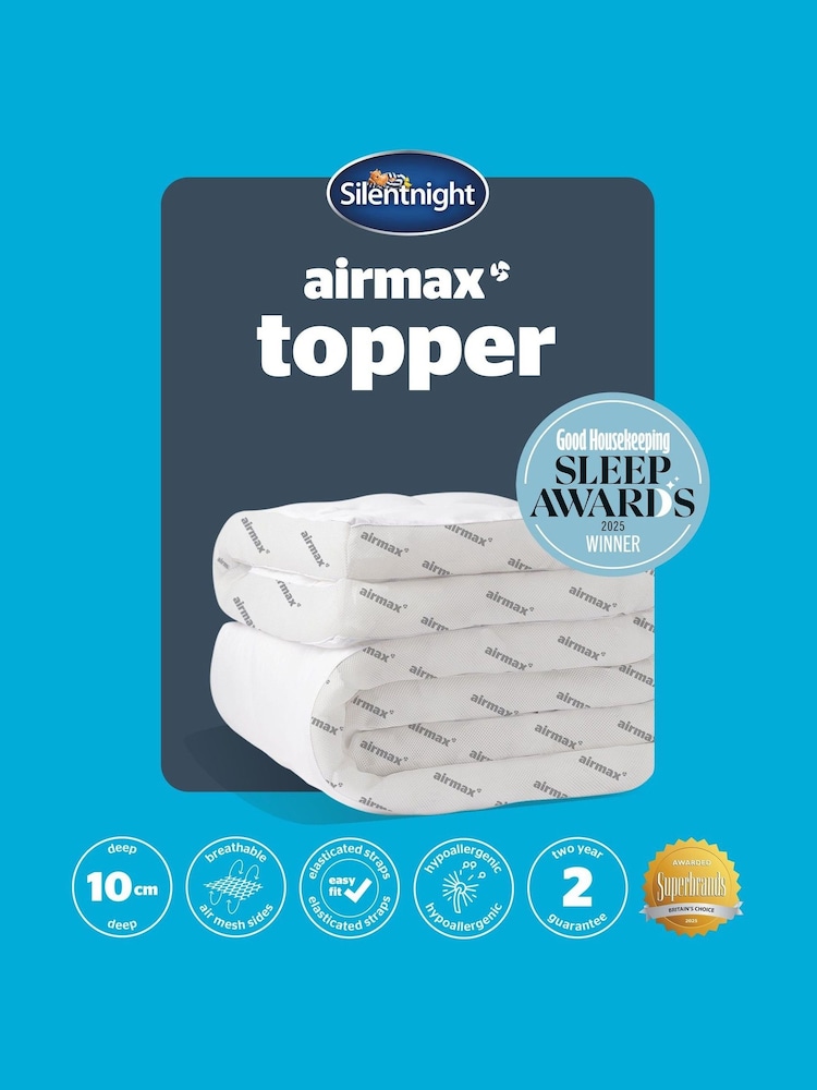 Silentnight White Airmax 1000 10cm Mattress Topper - Image 10 of 10