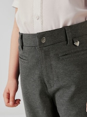 Clarks Grey School Ponte Skinny Trousers - Image 4 of 8
