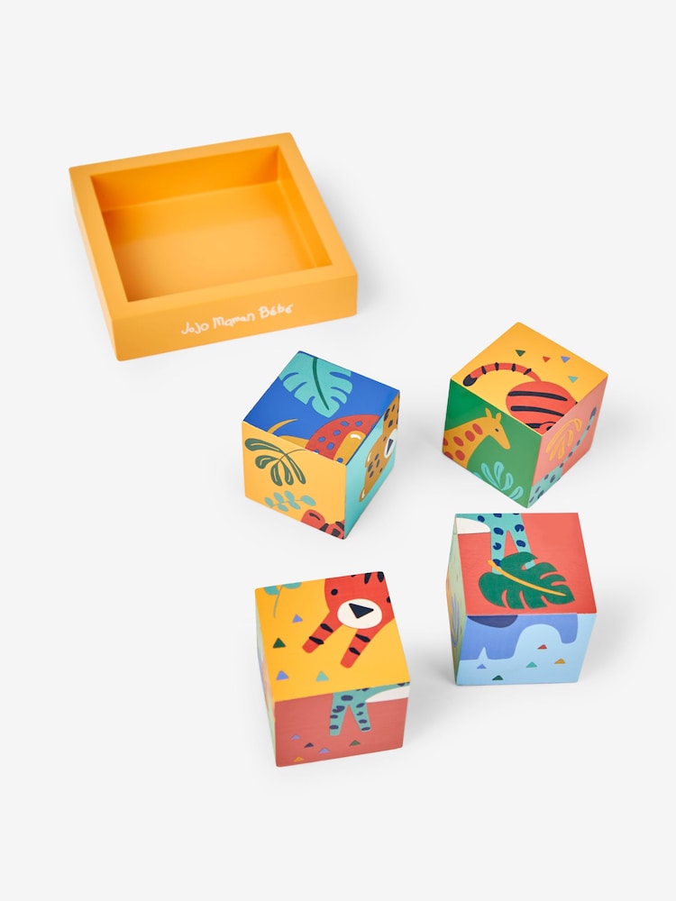 JoJo Maman Bébé Wooden Safari Block Puzzle - Image 2 of 3