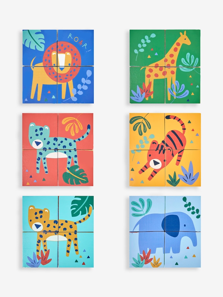 JoJo Maman Bébé Wooden Safari Block Puzzle - Image 3 of 3