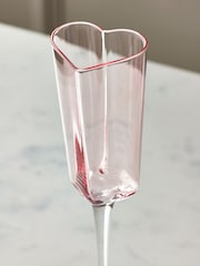 Pink Set of 2 Heart Champagne Flutes Glassware - Image 3 of 3