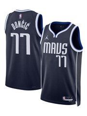 Nike Blue Dallas Mavericks Jordan Statement Edition Swingman Jersey - Luka Doncic Unisex - Image 1 of 3