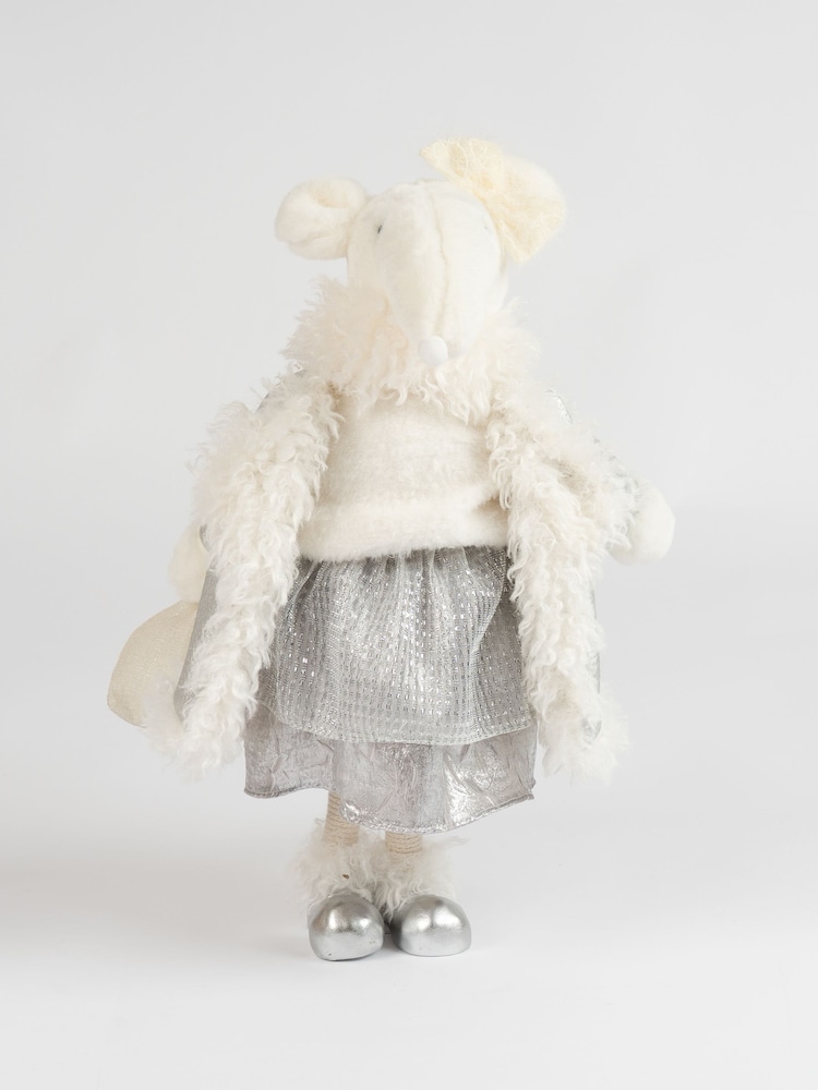Scottish Everlastings Ltd Silver Plush Traditional Santa Christmas Decoration - Image 2 of 3