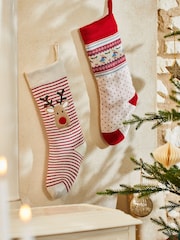 Medias de Navidad tejidas en punto jaspeado de Peter Rabbit de Jojo Maman Bébé - Imagen 3 de 3