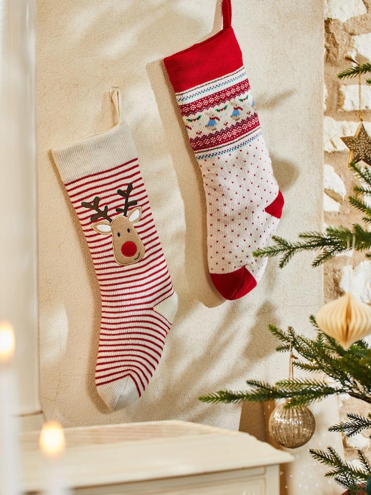 Medias de Navidad tejidas en punto jaspeado de Peter Rabbit de Jojo Maman Bébé - Imagen 3 de 3