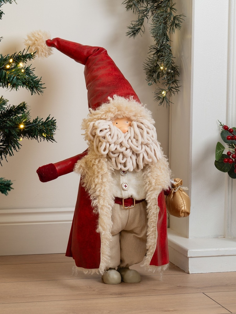 Scottish Everlastings Ltd Red Plush Traditional Santa Christmas Decoration - Image 1 of 3