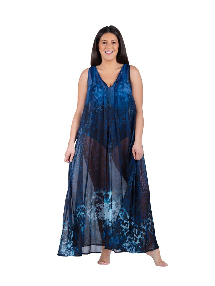Seaspray Mauritius Leopard Maxi Cover-Up Dress - Image 2 of 4
