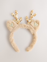 Gold Sequin Reindeer Antlers Hair Accessories - Image 1 of 3