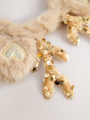 Gold Sequin Reindeer Antlers Hair Accessories - Image 3 of 3