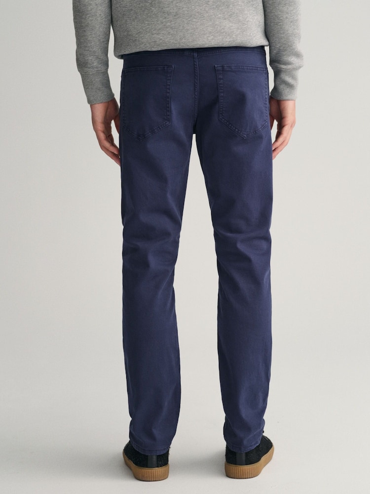 GANT Marine Blue Regular Fit Desert Jeans - Image 2 of 6