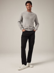 Black Solid Single Slim Fit Classic Stretch Jeans - Image 1 of 13