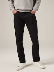 Black Solid Single Slim Fit Classic Stretch Jeans - Image 3 of 13