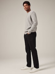 Black Solid Single Slim Fit Classic Stretch Jeans - Image 6 of 13