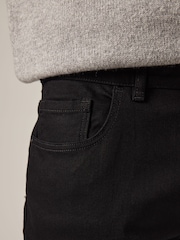 Black Solid Single Slim Fit Classic Stretch Jeans - Image 8 of 13