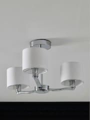 Chrome Como 3 Light Flush Ceiling Light - Image 2 of 7