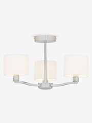 Chrome Como 3 Light Flush Ceiling Light - Image 5 of 7