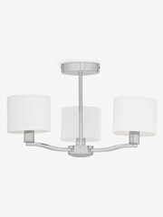 Chrome Como 3 Light Flush Ceiling Light - Image 6 of 7