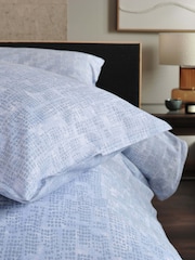 The Lyndon Company Blue Broken Texture Duvet Cover and Pillowcase Set - Image 3 of 6
