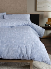 The Lyndon Company Blue Broken Texture Duvet Cover and Pillowcase Set - Image 5 of 6