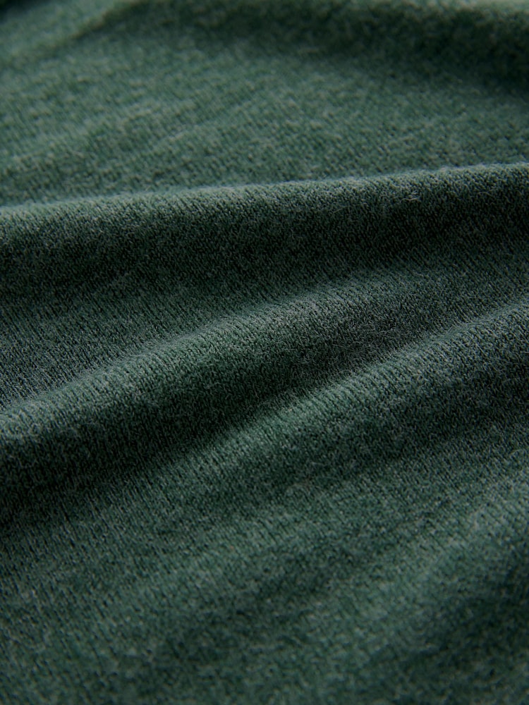 Dark Green Crew Neck Regular Soft Touch Knit Jumper - Image 6 of 7