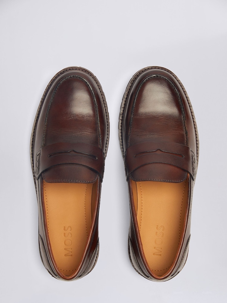 MOSS Chestnut Brown Camden Chunky Loafers - Image 2 of 4