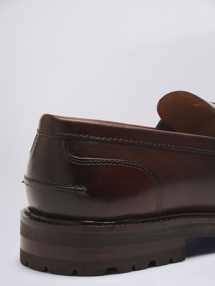 MOSS Chestnut Brown Camden Chunky Loafers - Image 4 of 4